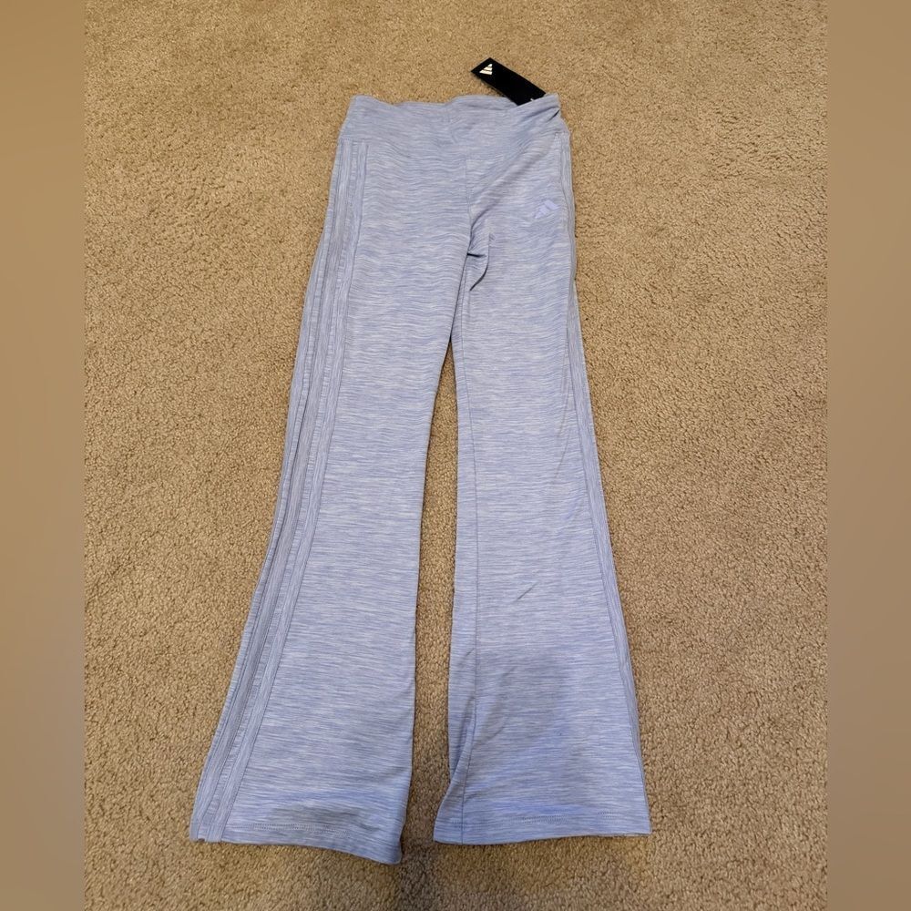 Adidas Kids Violet Melange Flare Pants - Picture 3 of 7